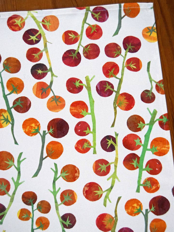 Tomato Tea Towel / Cotton Dish Towel / Kitchen Towel for wholesale by Freya Snow