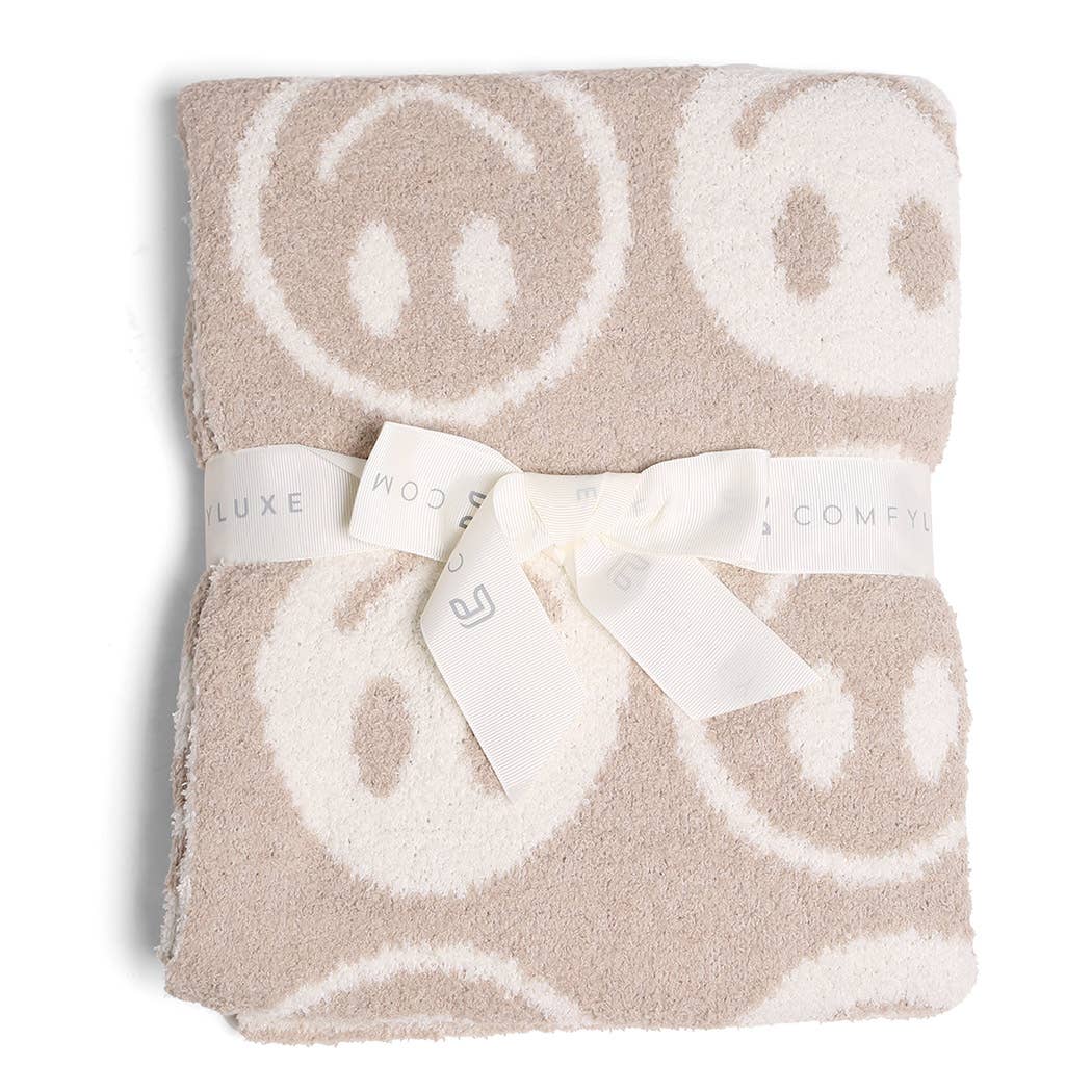 Fashion City – Engroshandel Sengetæppe - Børn og baby – Gentagne Happy Face Pattern Kids Throw Blanket22