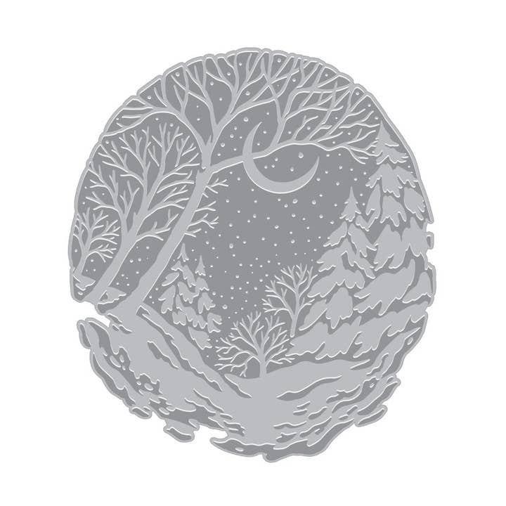 Hero Arts Winter Forest BetterPress + Foil Plate for wholesale by Hero Arts + Spellbinders Wholesale