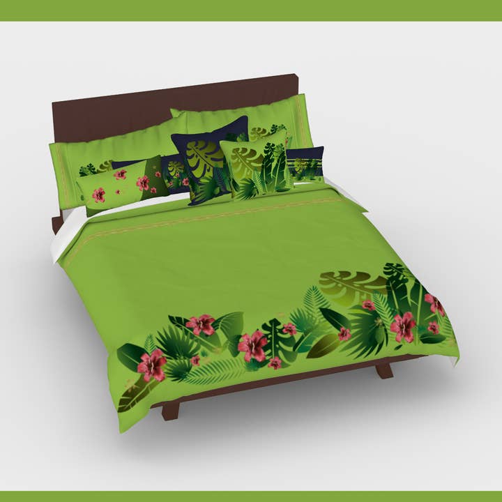 Fodera per cuscino Tropical - Blu marino π¨π¦ per la vendita all'ingrosso da parte di The Wheaten Store