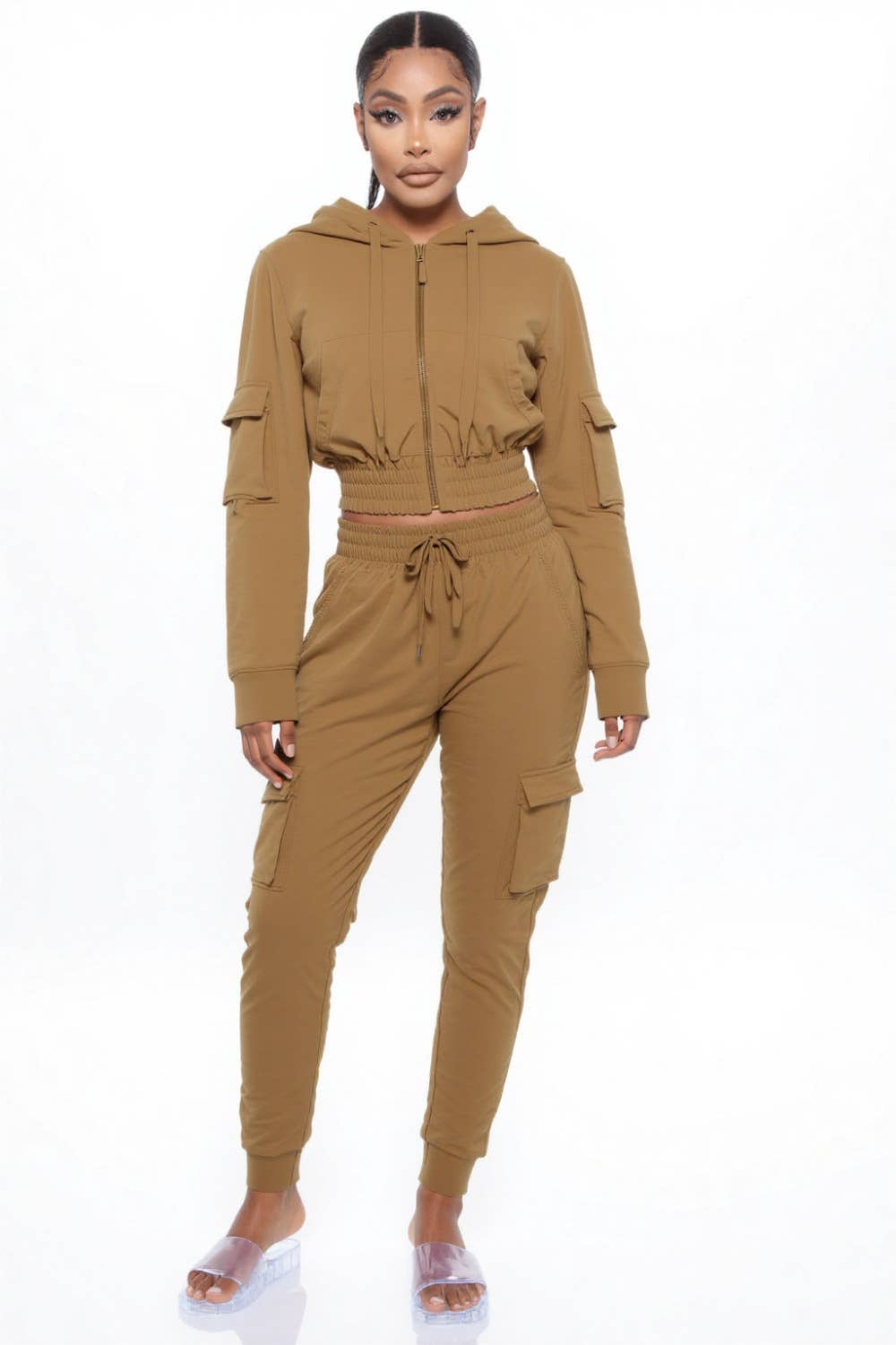 5besties inc - Wholesale Lounge Set - Women's - MULTI POCKET DETAIL HOODIES AND JOGGER SET7