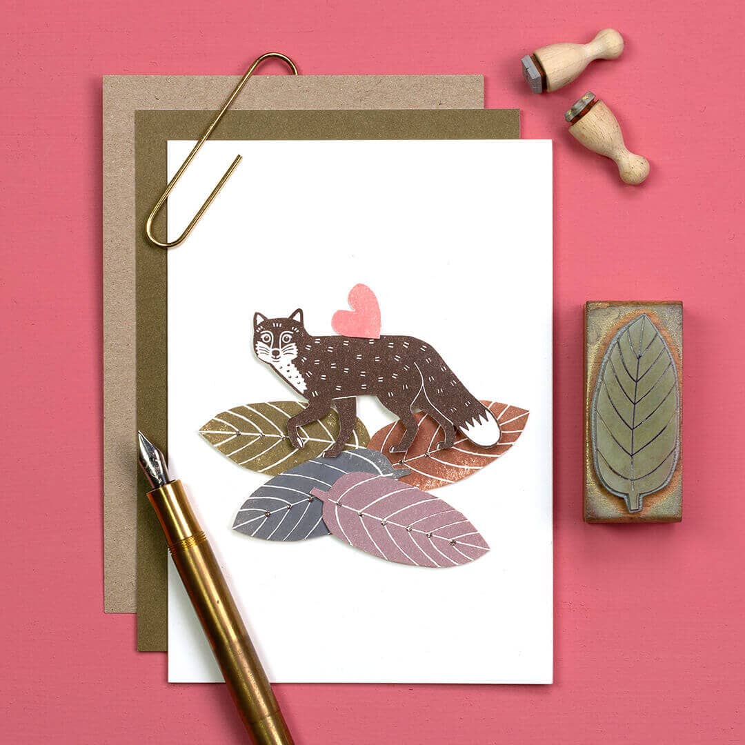 Perlenfischer - Wholesale Rubber/Decorative Stamp - 5x Stamp | Running Fox3