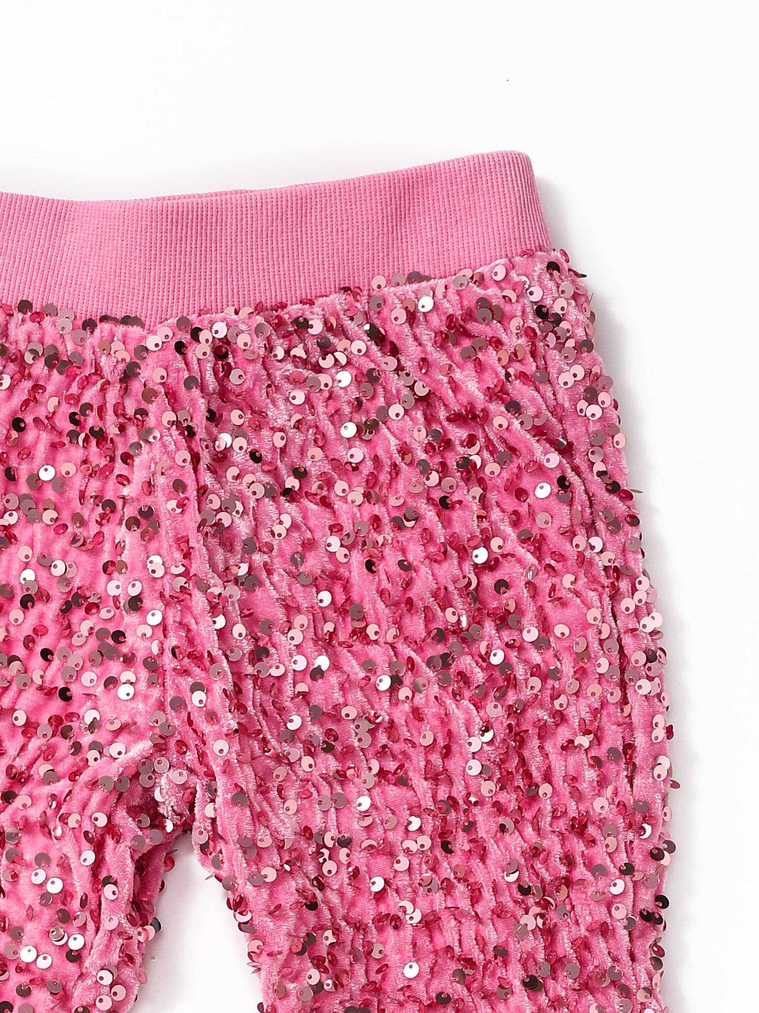 sassy kids palace - Wholesale Pants - Kids - Girls Pink Sequin Flare Pants1
