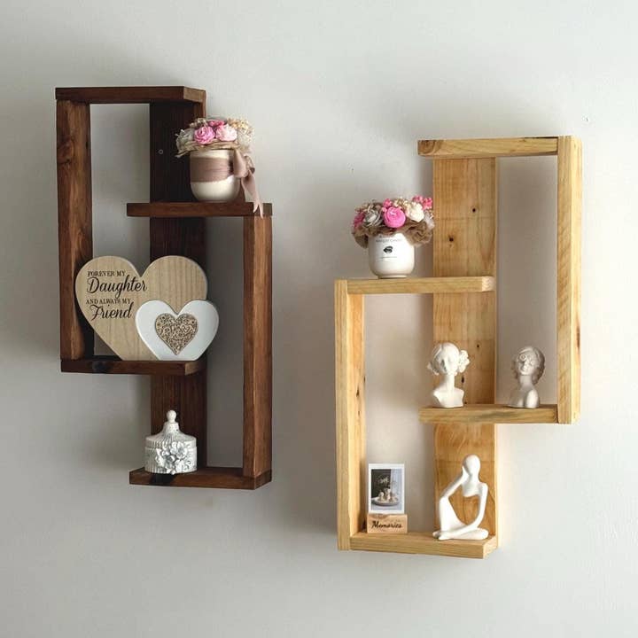 Handmade Floating Wall Shelf Unit for Home Decor #2 for wholesale by HandmadebyAnyA