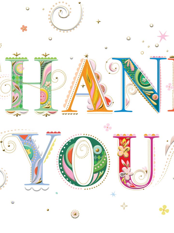 THANK YOU LETTERS GREETING CARD TURNOWSKY for wholesale by Notes & Queries, Inc.
