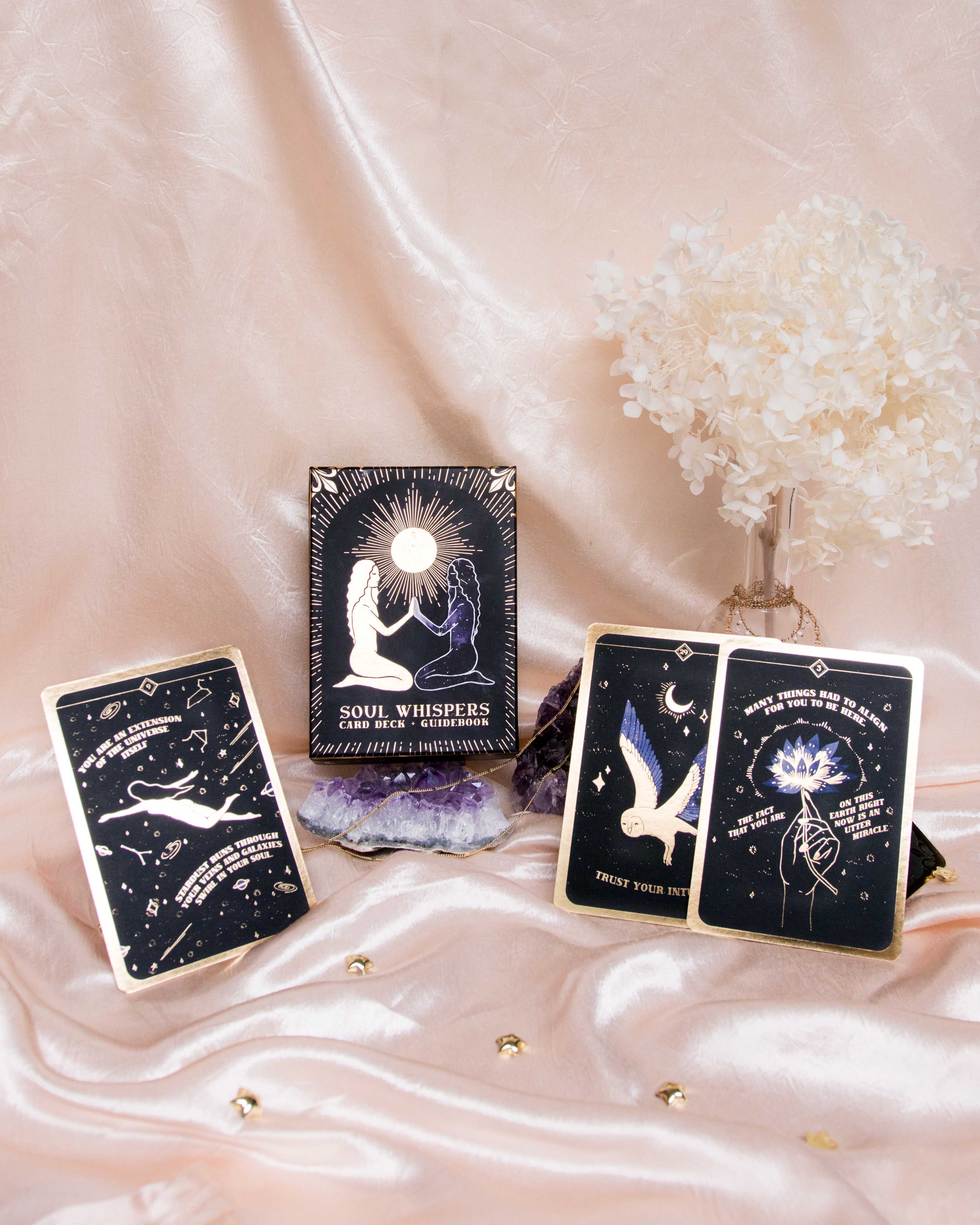 DreamyMoons - Wholesale Tarot Cards - Soul Whispers Gold Foiled 33 Card Deck5