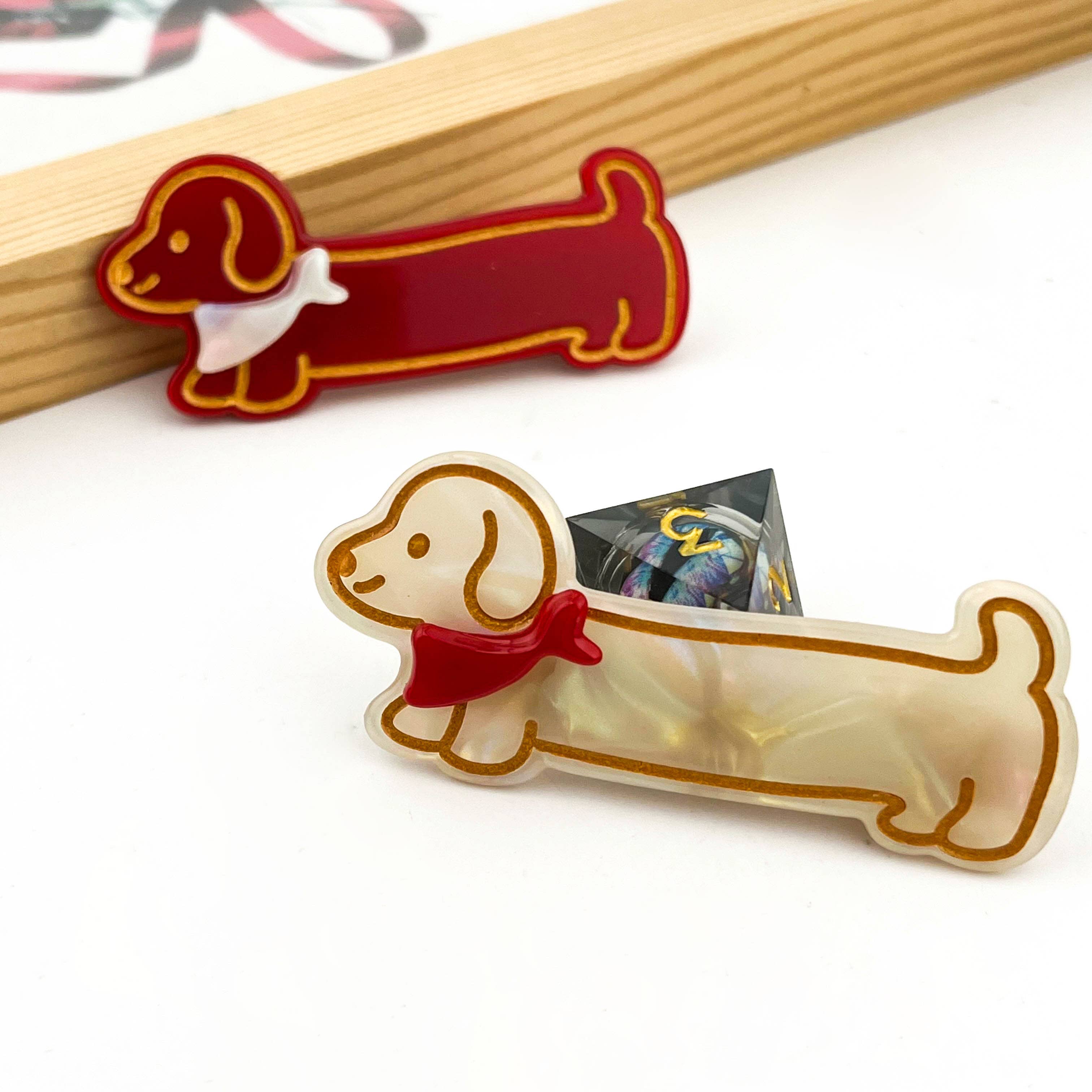 SoapElenGlen - Wholesale Hair Clip - Women's - Running Puppy Hair Clip, Cute Animal Acetate Hair Barrette7