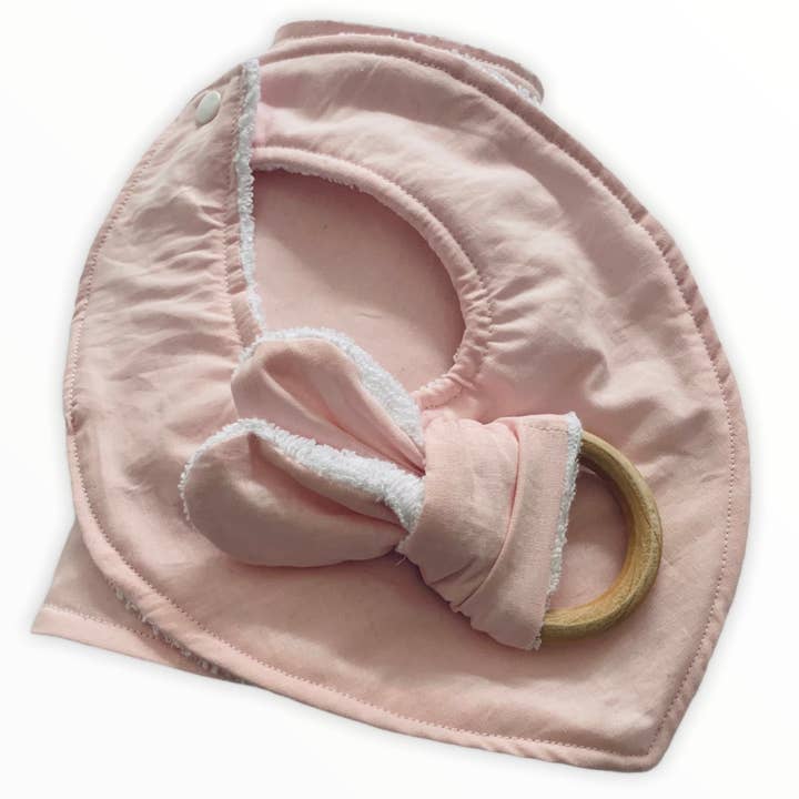 Rosafarbenes Lätzchenset für Babys für den Großhandel von Bless by Jess