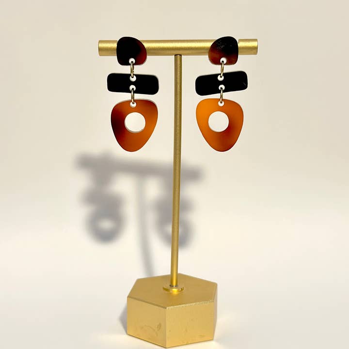 Amelia Øreringe | Skildpaddemønster for engroshandel hos IreDesign Studio