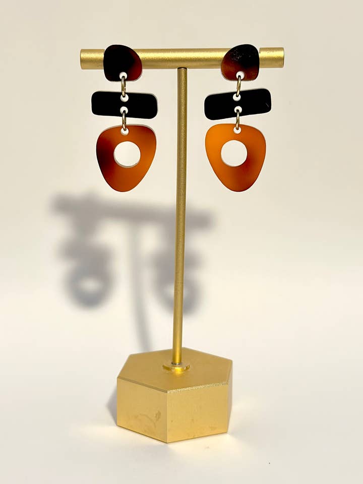 Amelia Earrings | Tortoise Print for wholesale by IreDesign Studio