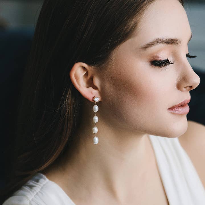 Dareth Colburn Designs - Wholesale Dangle Earrings - Tess Pearl Dangle Earrings0