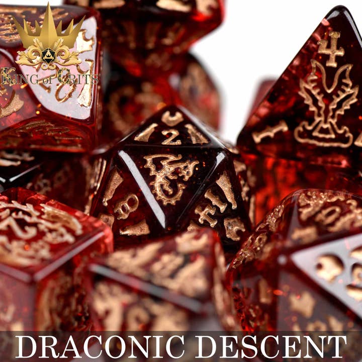 DNDDICE.COM - Wholesale Dice - Draconic Descent - 11 Dice Set