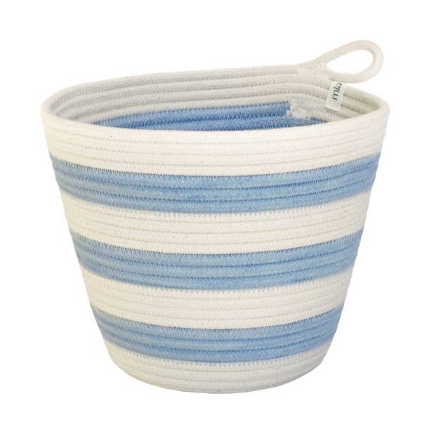 Planter - Bubblegum Blue Striped for wholesale by Mia Mélange