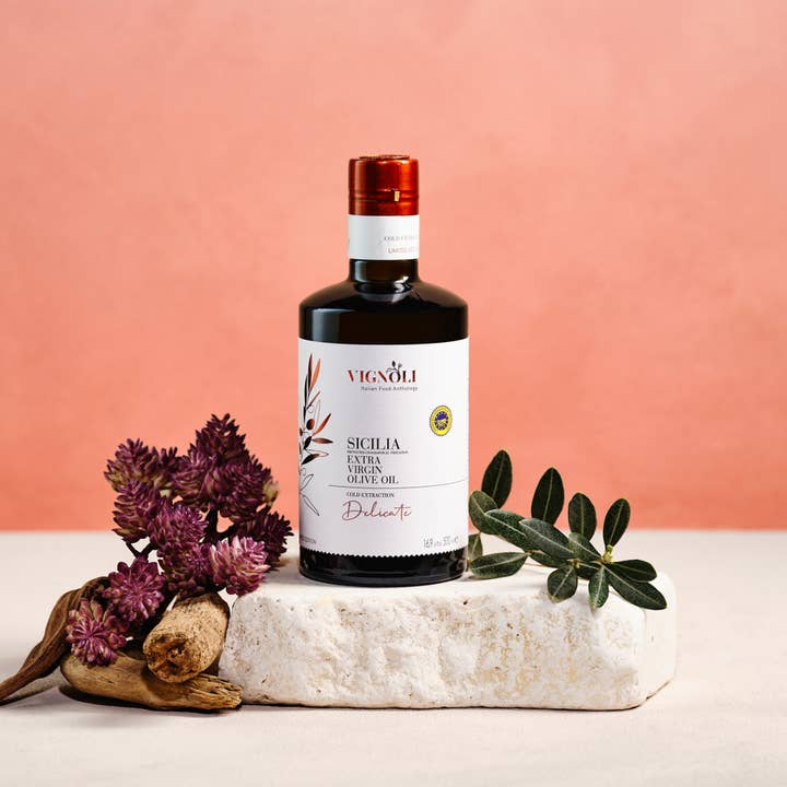 Vignoli Food - Wholesale Olive Oil - Extra Virgin Olive Oil IGP Sicilia - Delicate - 16.9 Fl Oz