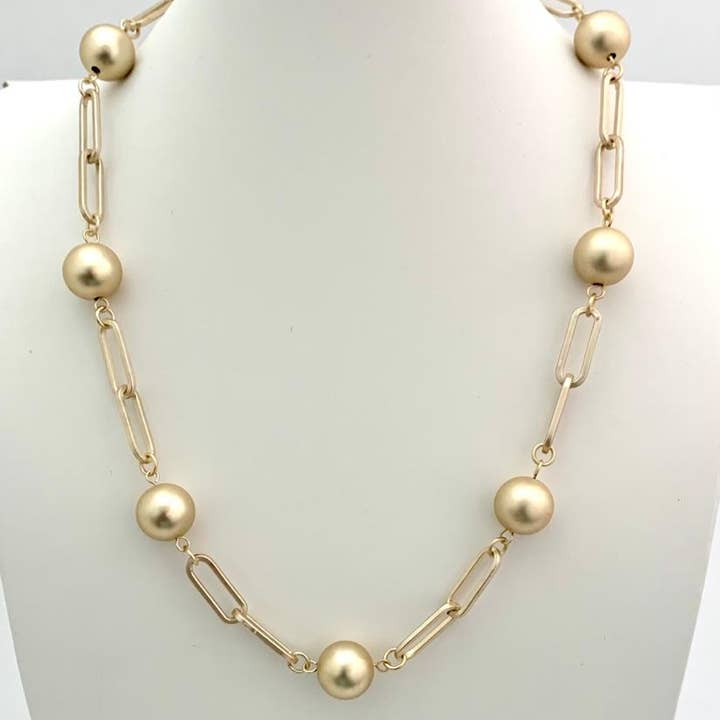 Link & Chain Matte Finish Necklace for wholesale by Silver N Accessories