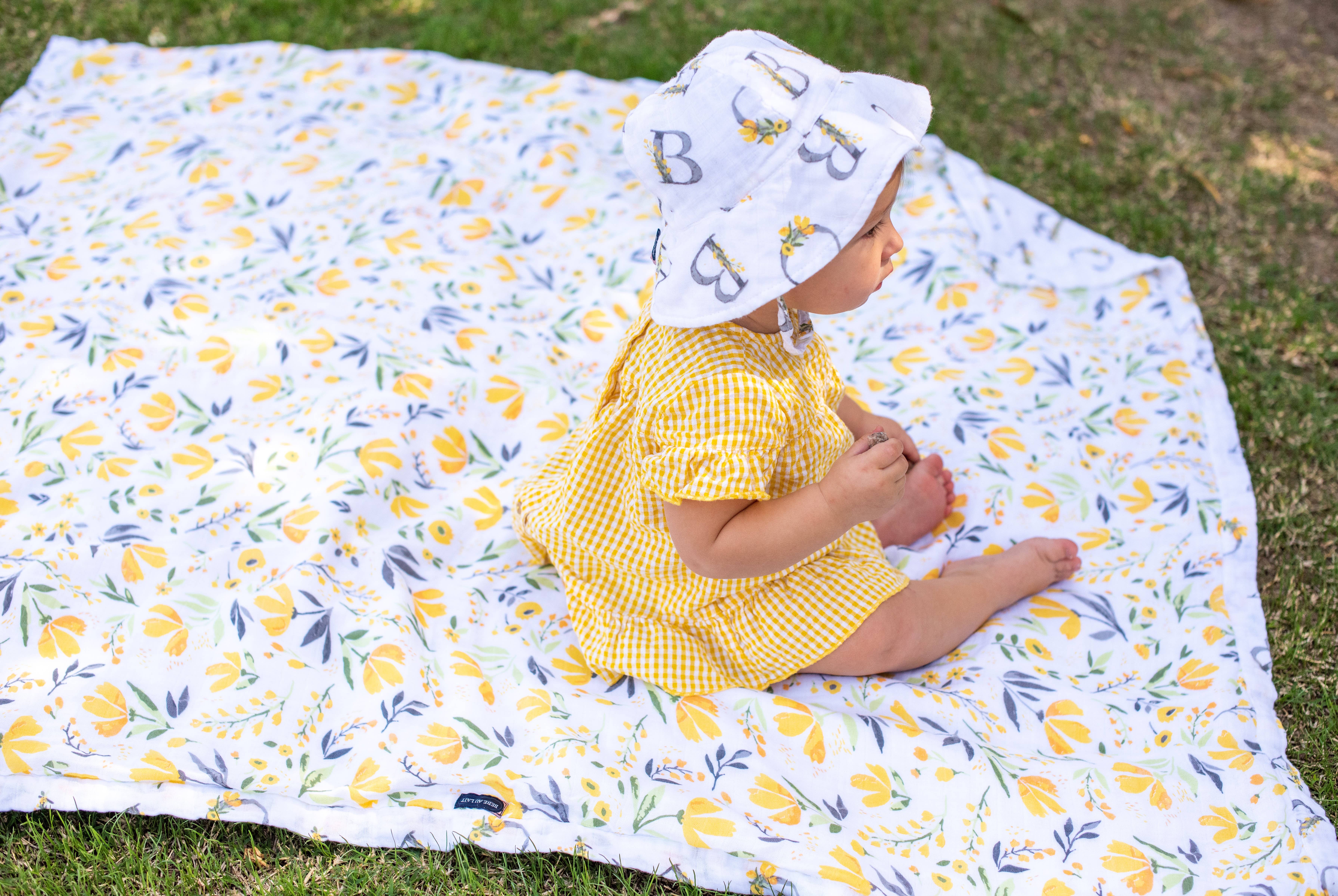 Bebe au Lait - Wholesale Bedding Blanket - Kids & Baby - Royal Garden + Floral Alphabet Oh-So-Soft Snuggle Blanket2