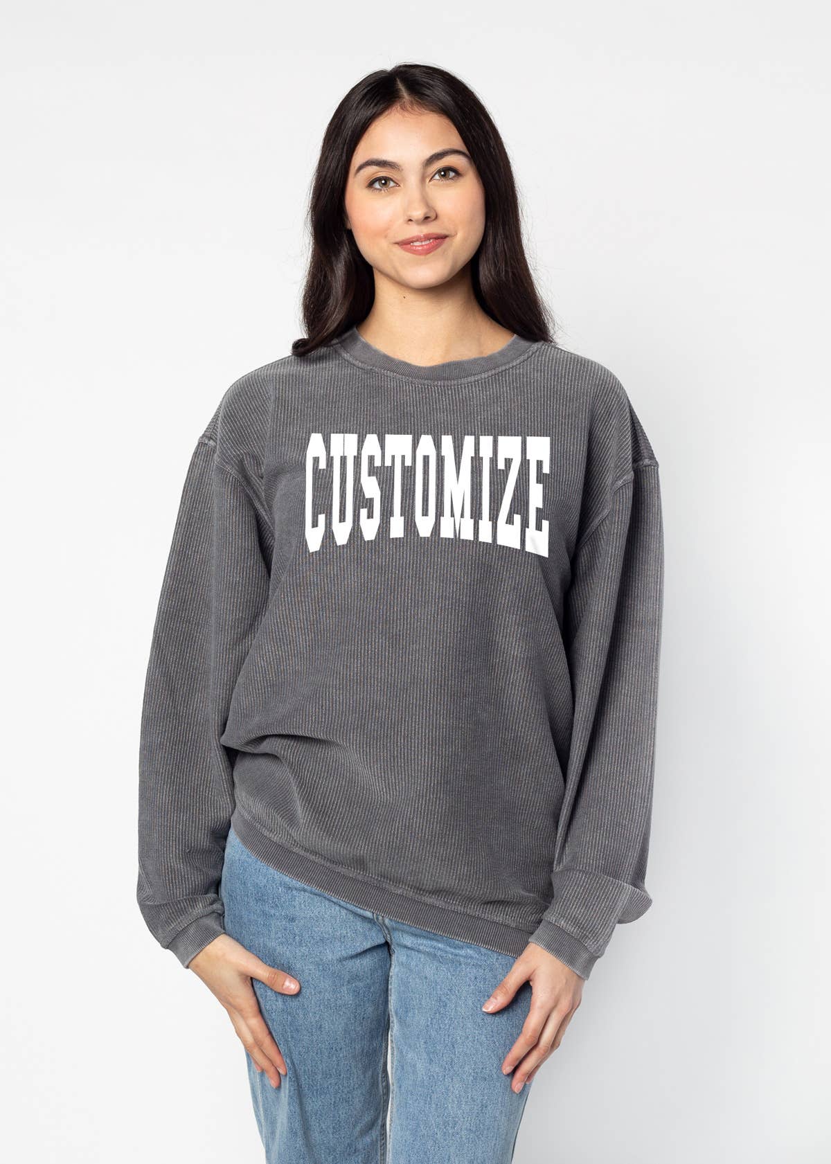 chicka-d - Wholesale Graphic Sweatshirt - Women's - The Original Custom Graphic Corded Crew, Jumbo Squeeze7