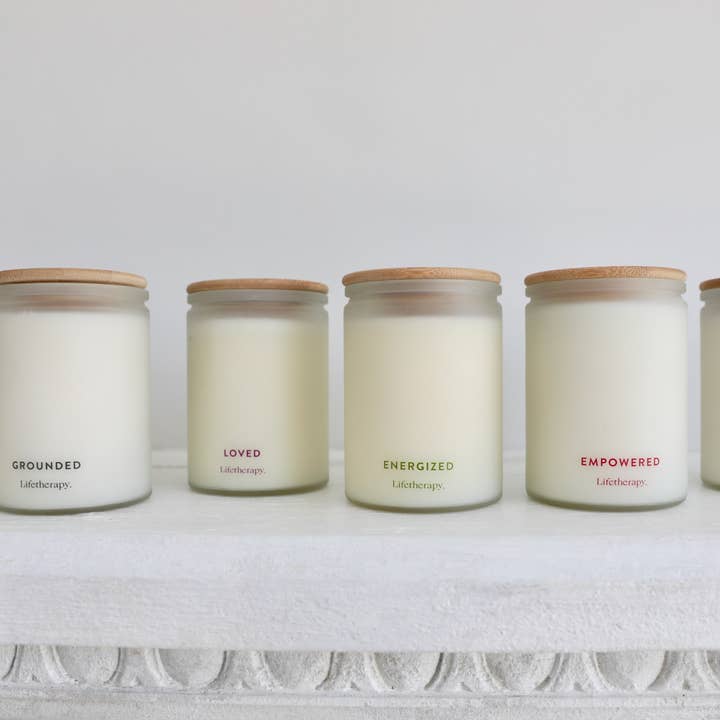 Lifetherapy - Wholesale Jar/Filled Candle - Soy Wax Candle - GROUNDED 10oz.2