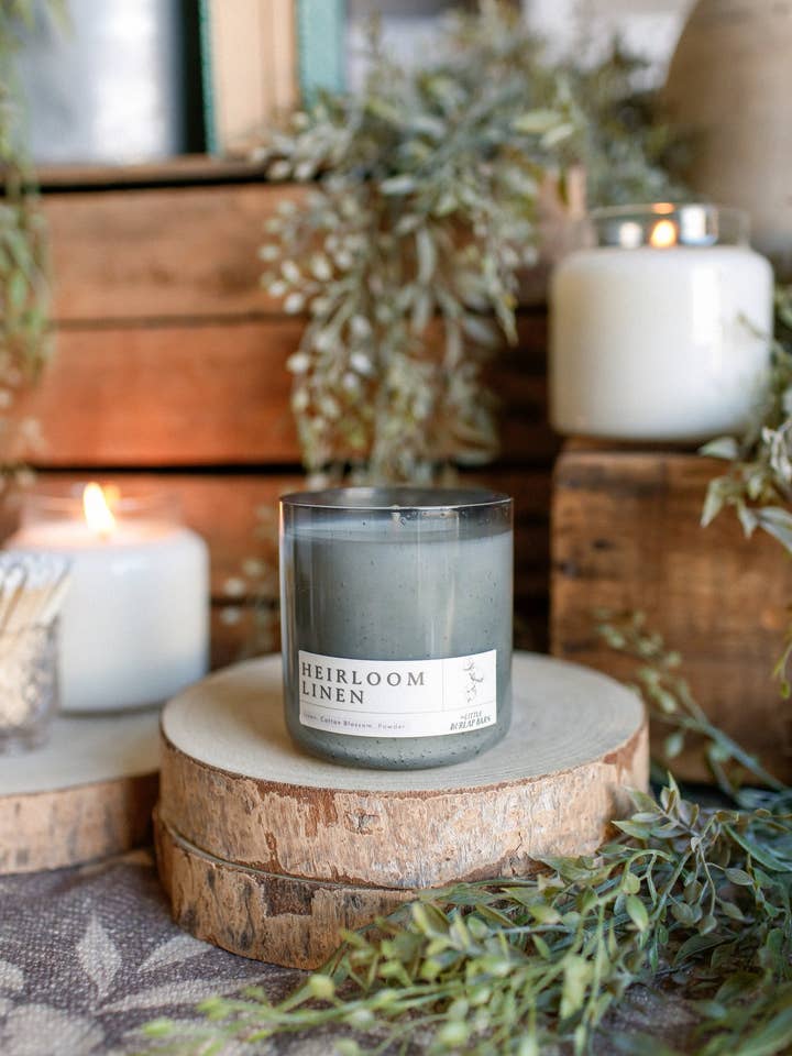Stone Seeded Cottage Vintage Glass Candle-Wholesale for wholesale by The Little Burlap Barn®