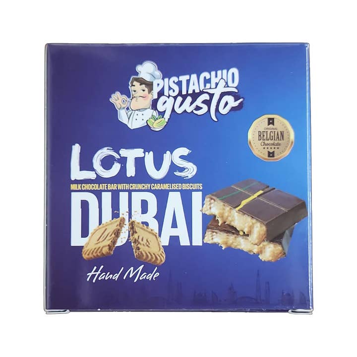 BY GUSTO - Wholesale Chocolate Bar - BY GUSTO DUBAI CHOCOLATE WITH LOTUS BISCUITS