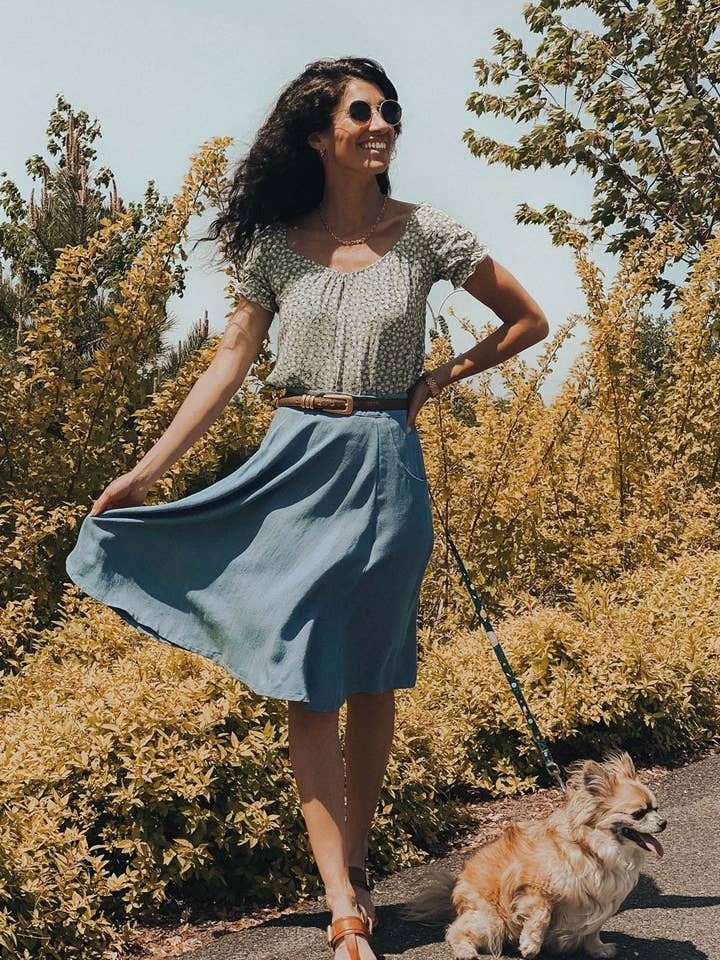 Saia Midi Brigitte SS26 (outras cores) por atacado de Meemoza