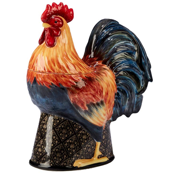 Certified International - Wholesale Cookie Jar - Gilded Rooster 3-D Cookie Jar 11.25 in
