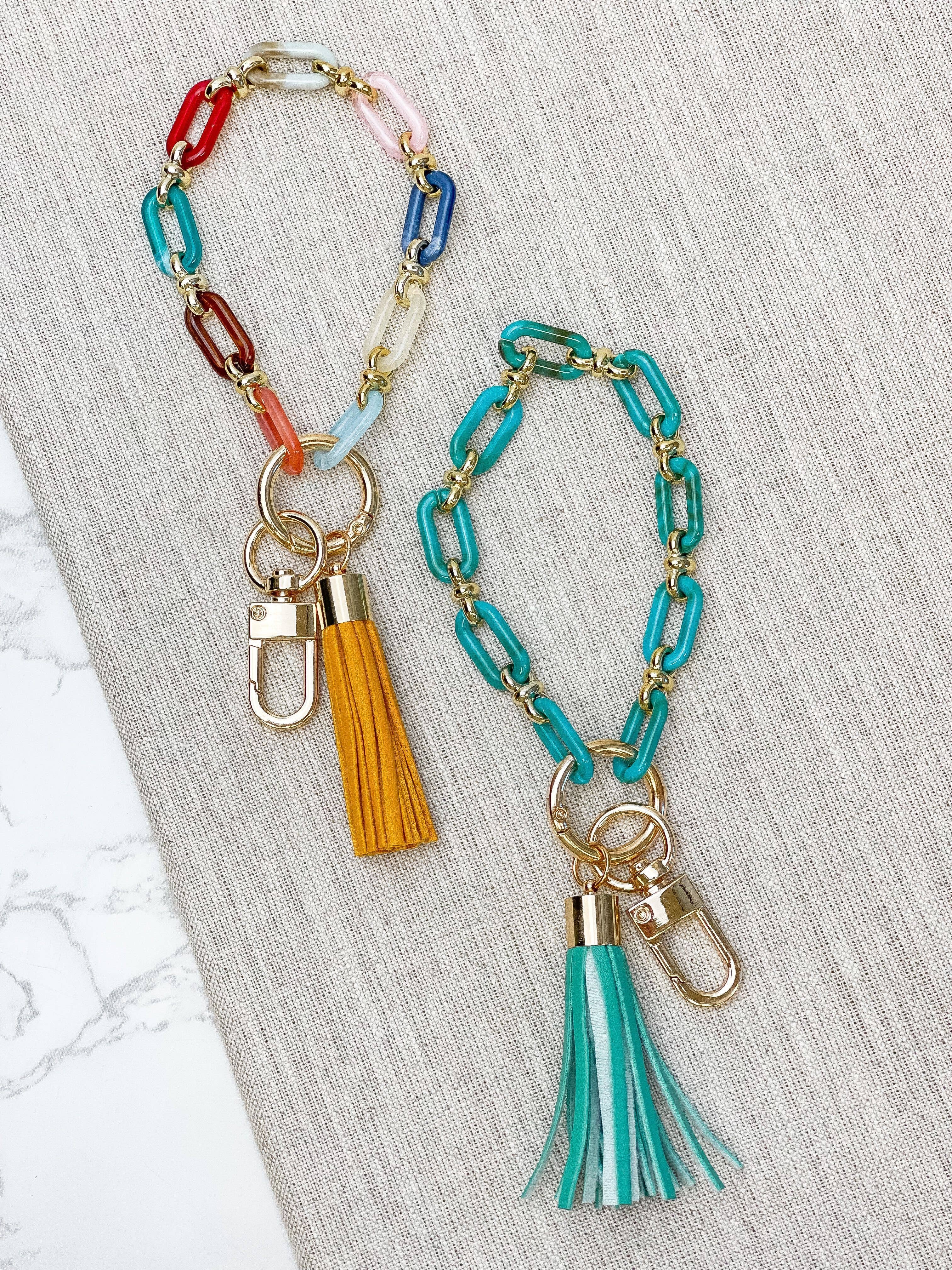 Prep Obsessed Wholesale - Wholesale Keychain Bracelet - Resin Chainlink Bracelet Keychains2