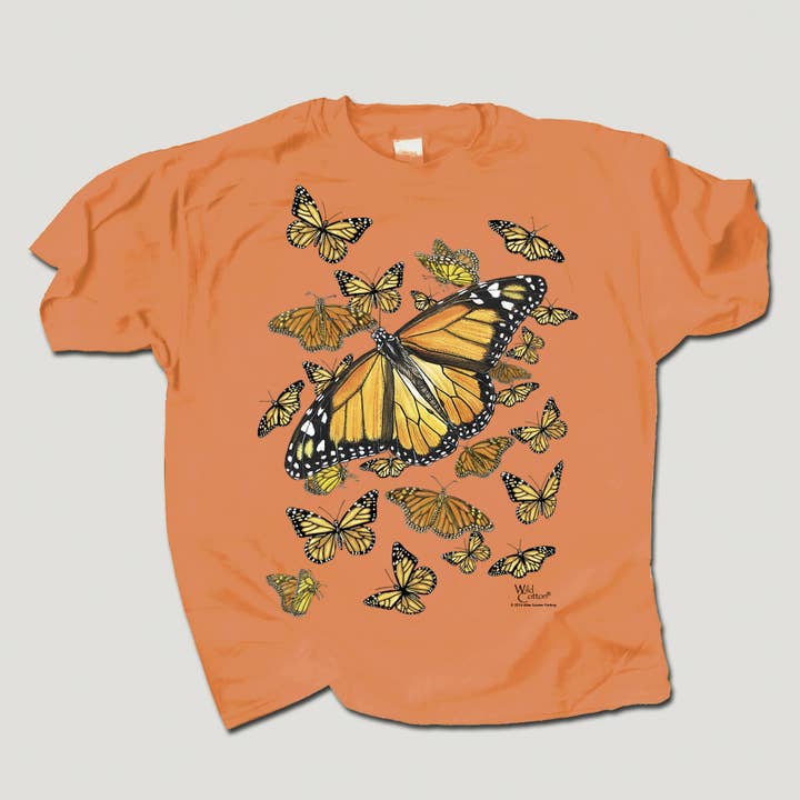 Camiseta Monarch Caleidoscope 100% HW Algodão Juvenil por atacado de Atlas Screen Printing