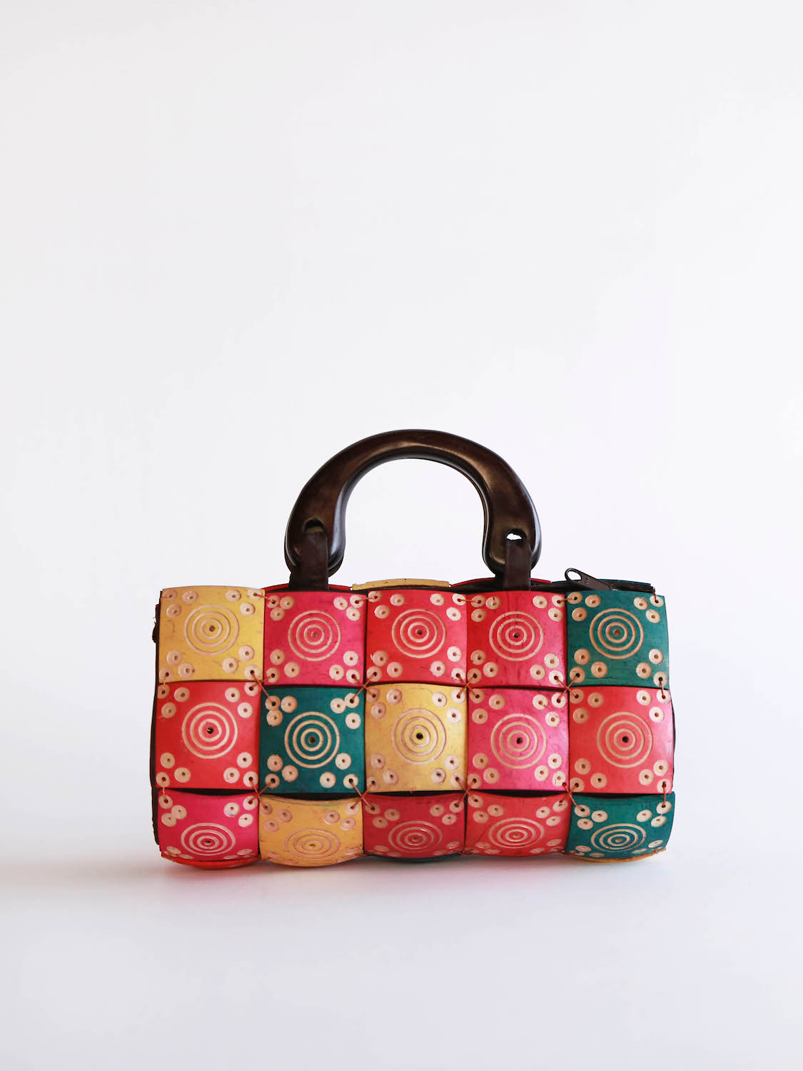 Fort the Label (previously Folk Fortune) - Wholesale Beach Bag - Rainbow Carved Coconut Beach Bag, coconut bag, coconut purse4