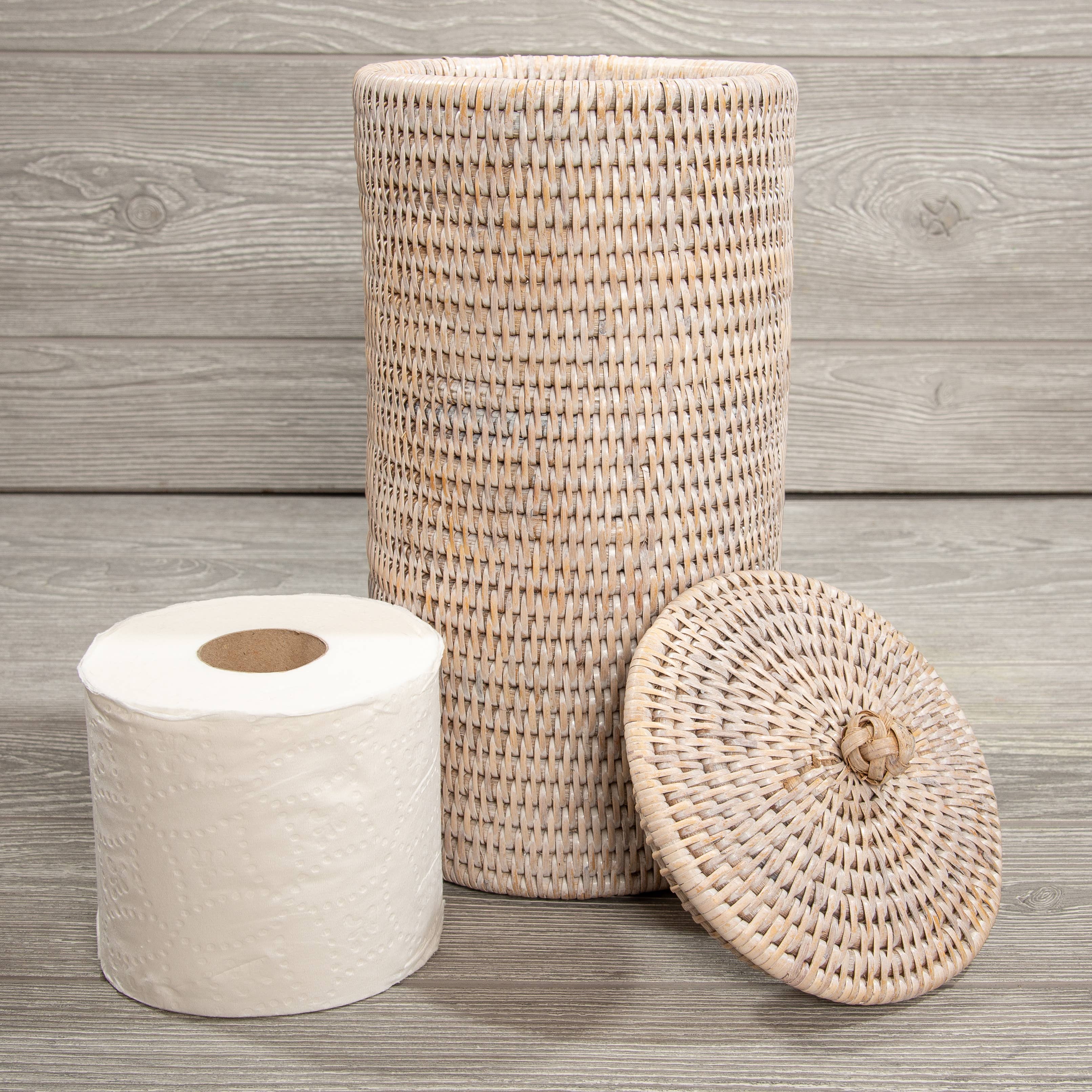 Artifacts Trading Company - Wholesale Toilet Paper Holder - Rattan Double Toilet Roll Holder – Bathroom Organizer7