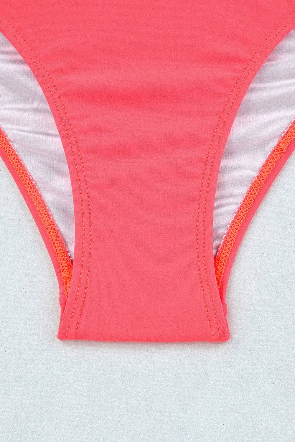 EG fashion - Wholesale Two Piece Swimsuit - Women's - Pink Scalloped Sleeveless High Waisted Two Piece Swimsuit11