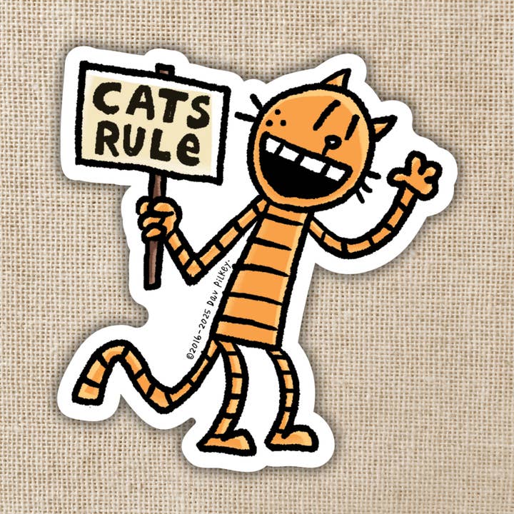 Kingdom of Threads - Vente Autocollant - Autocollant Petey dit que les chats règnent | Dog Man0