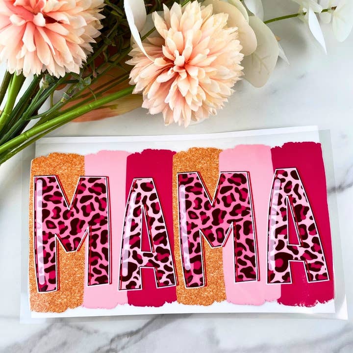 Mama Pinceladas | Calcomanía DTF UV de 4" para venta al por mayor de HKS Custom Designs