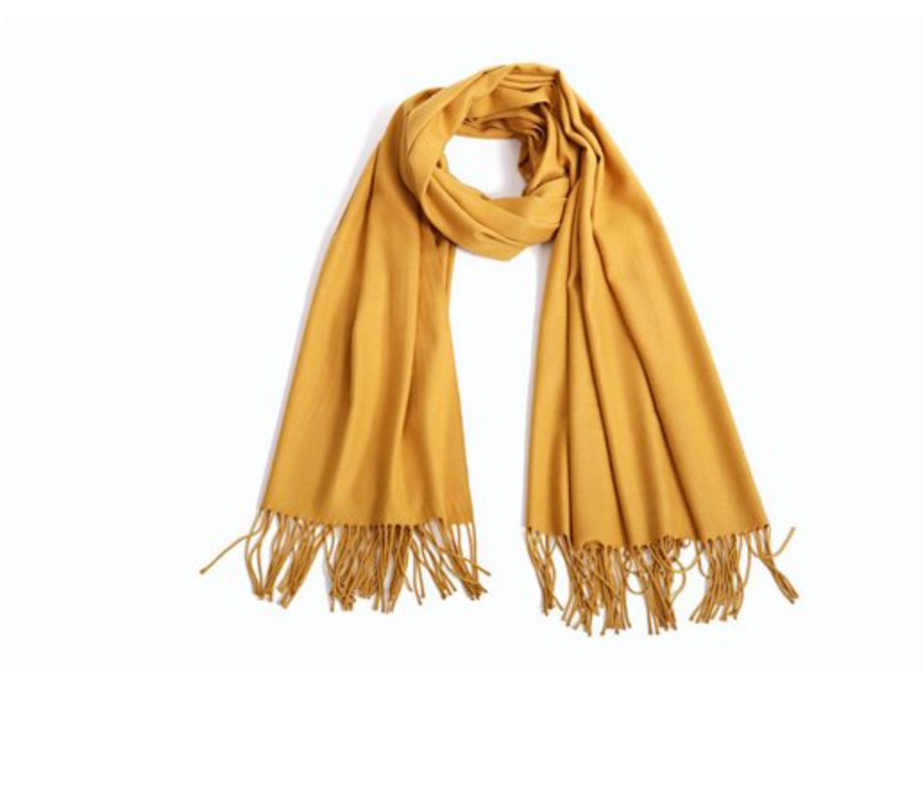 Emilie collection - Wholesale Scarf - Women's - Pashmina scarf ochre yellow2