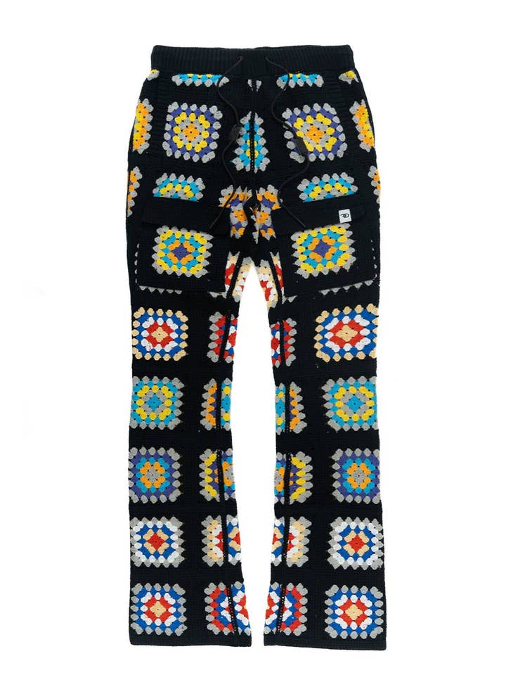 F1742 Nuevo Riche Hose, Schwarz/Rot für den Großhandel von Frost Originals