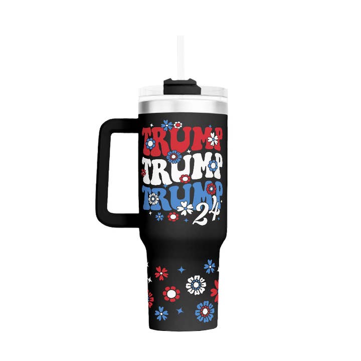 I Love My Freedom - Wholesale Insulated Mug/Tumbler - Trump - Flower Power - 40oz Tumbler - 2615