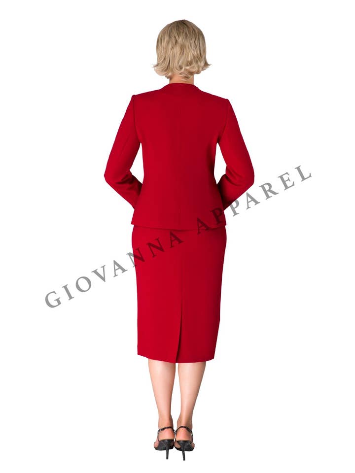 Giovanna - Vente Tailleur – femme - Costume jupe détaillée à col rond et lignes épurées 3 pièces24
