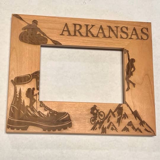 ARKANSAS WOOD DOORS INC - Wholesale Picture Frame - Laser Engraved Wood Picture Frames