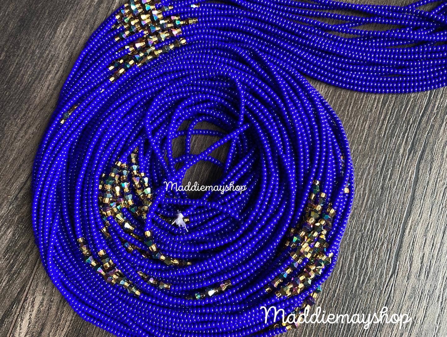 MaddieMayShop - Wholesale Beads - Preciosa Czech Beads- Wholesale WaistBeads with crystals 40"- 50"3