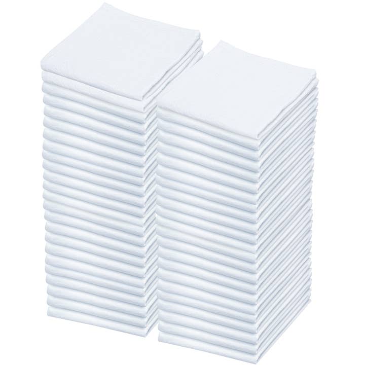 Flour Sack Tea Towels 28"x28" White Bulk Bundle of 50 for wholesale by LITO Linen and Towel