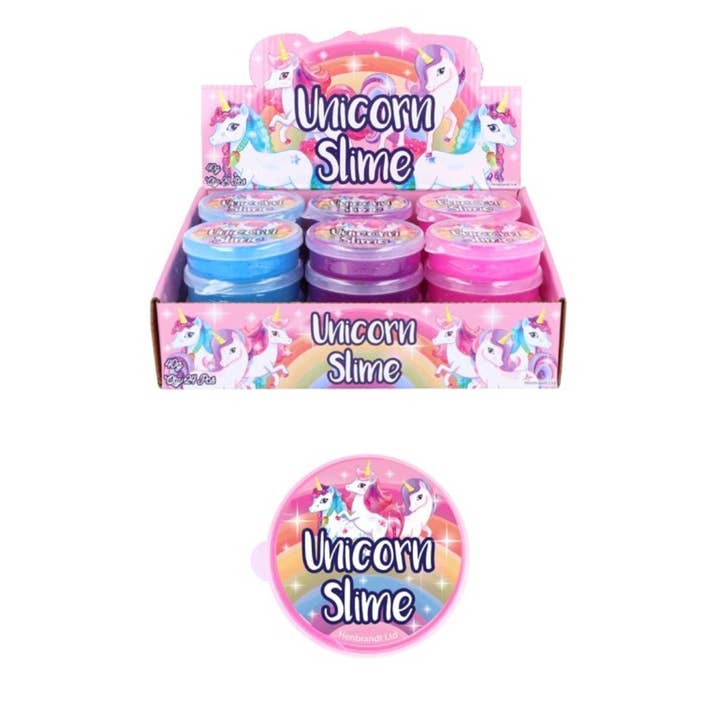 Unicorn Slime Tub (7cm x 2cm) for wholesale by Kids Party Craft