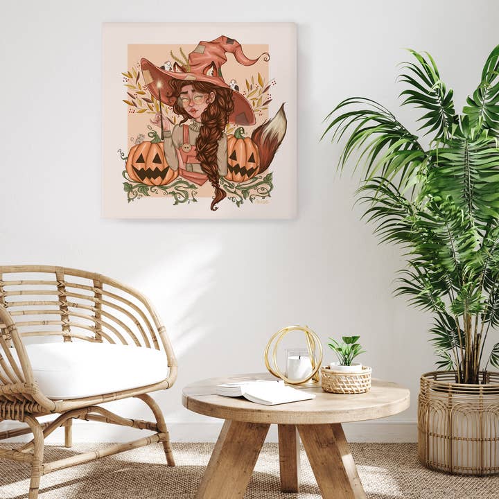 Græskartroldkvinde - Lærredstryk for engroshandel hos Anise Designs