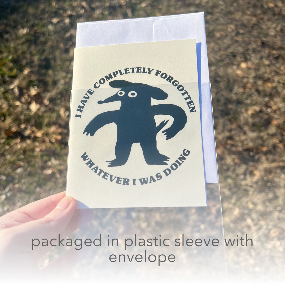 Sara McCandless Illustration - Wholesale Everyday Greeting Card - Completely Forgotten A2 Blank Card With Envelope4