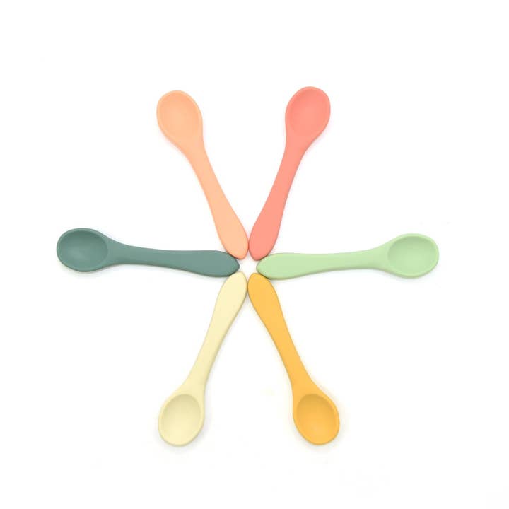 OB Australia - Wholesale Feeding Set - Baby - 2-Pack Food Grade Silicone Baby Spoons in 6 Colors