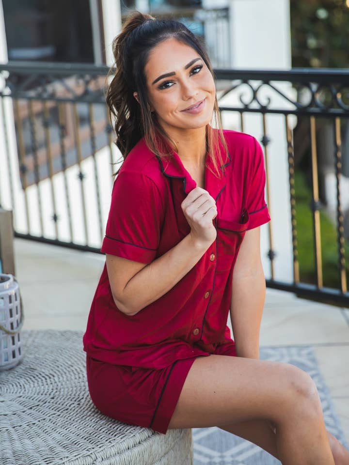 Tickled Teal - Wholesale Sleepwear set – Women's - The Elisa Pajama Set1