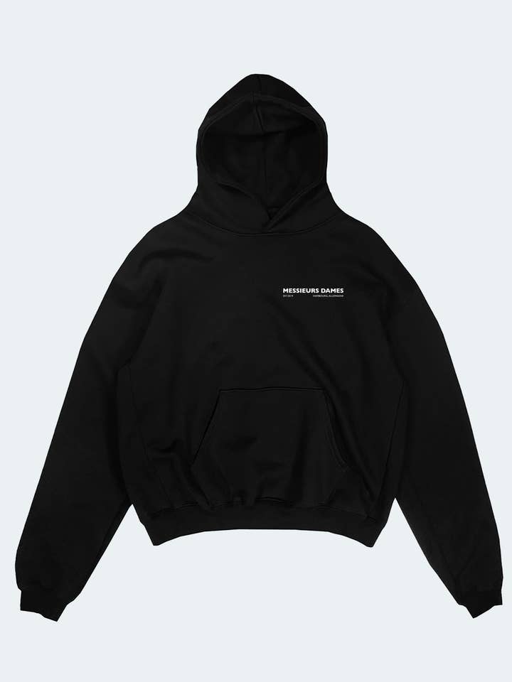 Sudadera con Capucha Negra Signature para venta al por mayor de MESSIEURS DAMES