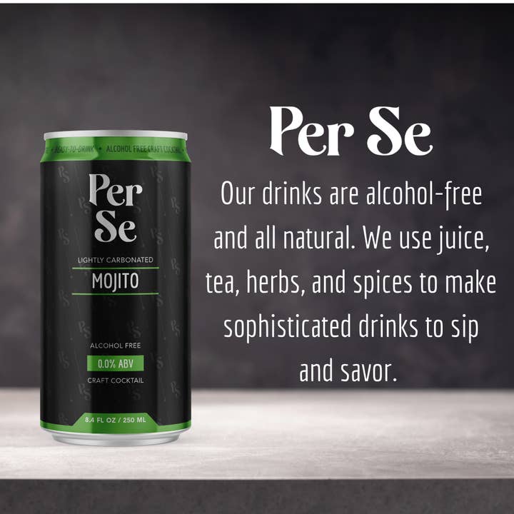 Per Se – wholesale Non-alcoholic aperitif/mocktail – Mojito, Non-Alcoholic Craft Cocktail 4pk