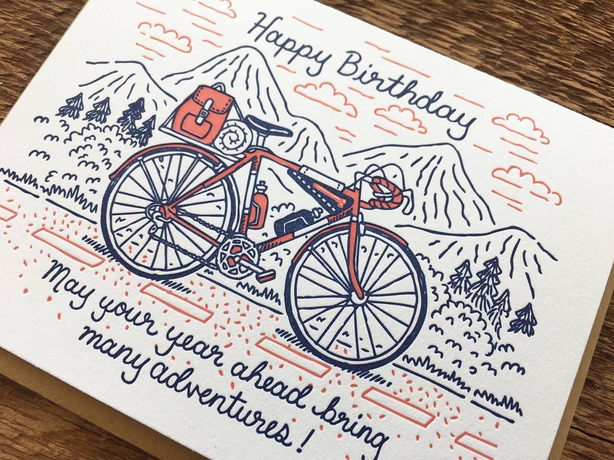 Noteworthy Paper & Press – wholesale Birthday card – Birthday Bicycle Card2