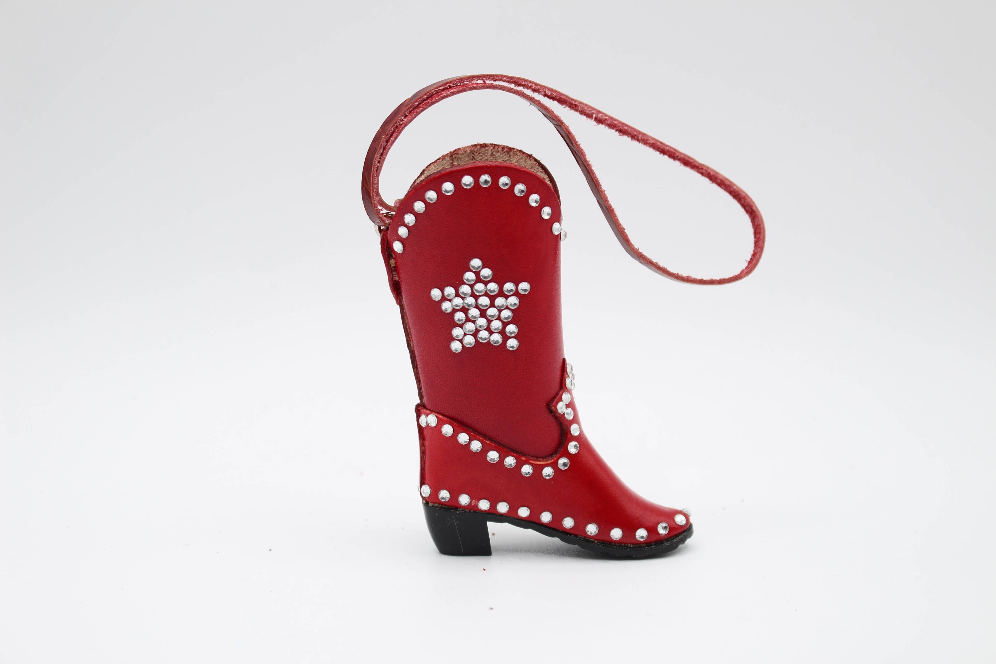 Sunflower Handmade leather inc - Wholesale Ornament - leren cowboylaarzen met fonkelende strass-ornamenten1