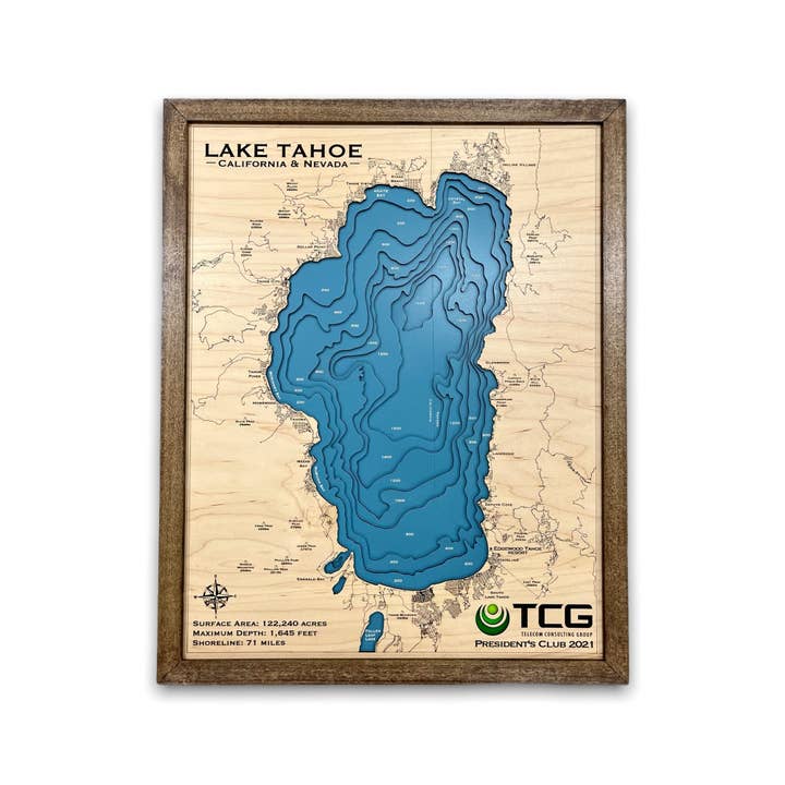 Custom Lake Map for wholesale by MapCuts